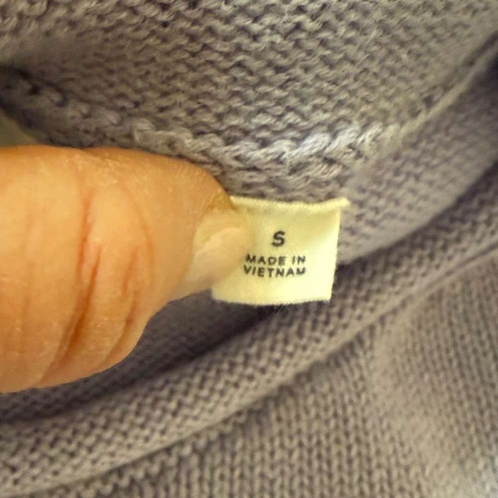 GAP Warm Purple Violet Stripe Roll Neck Cotton Sweater - Picture 2 of 5
